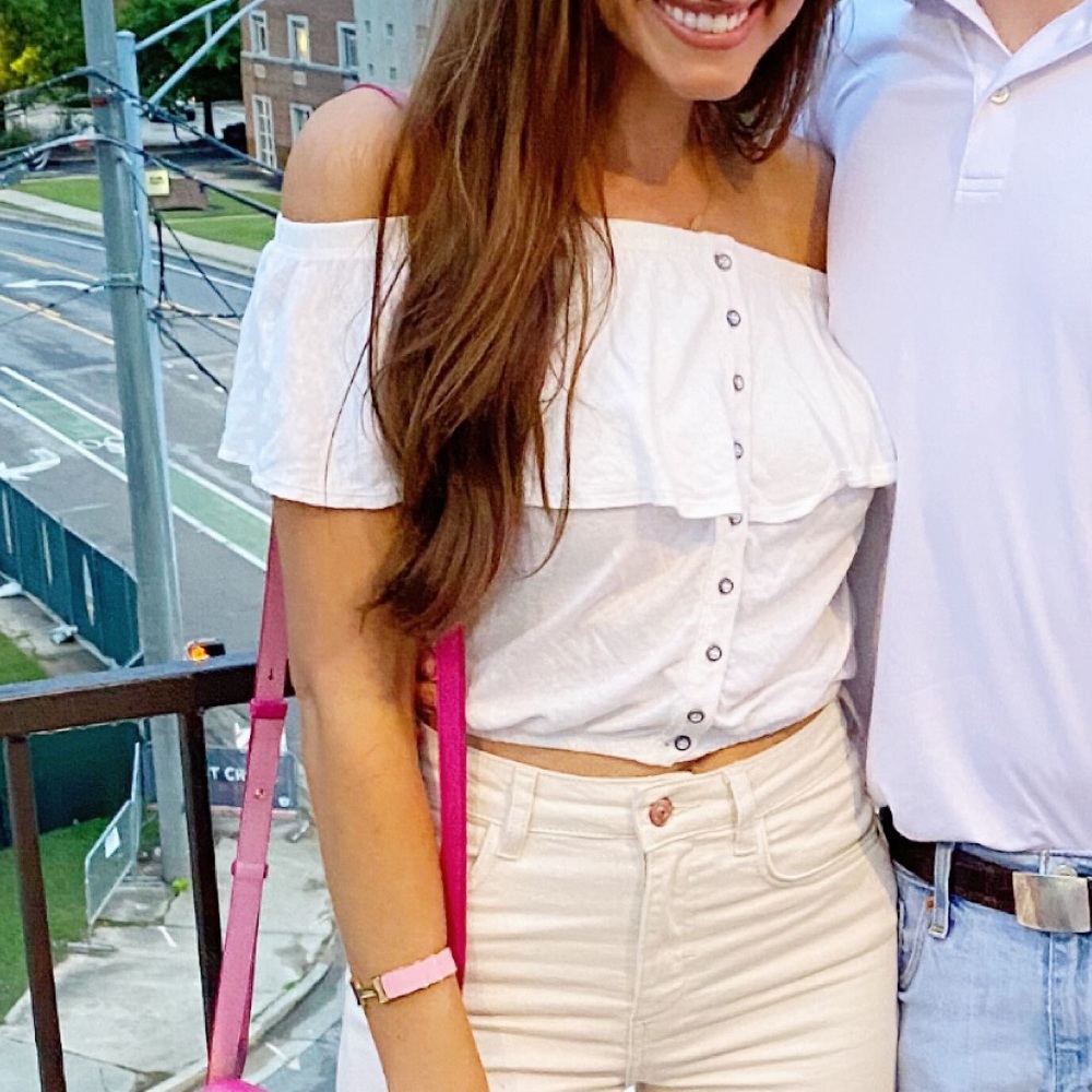 Free people off the shoulder crop top